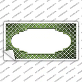 Lime Green White Quatrefoil Scallop Oil Rubbed Novelty Sticker Decal