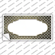 Gold White Quatrefoil Scallop Oil Rubbed Novelty Sticker Decal