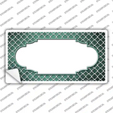 Mint White Quatrefoil Scallop Oil Rubbed Novelty Sticker Decal