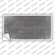 Black White Small Chevron Oil Rubbed Novelty Sticker Decal