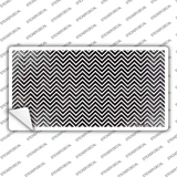 Black White Small Chevron Oil Rubbed Novelty Sticker Decal