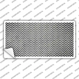 Gray White Small Chevron Oil Rubbed Novelty Sticker Decal