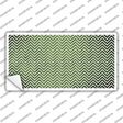 Lime Green White Small Chevron Oil Rubbed Novelty Sticker Decal