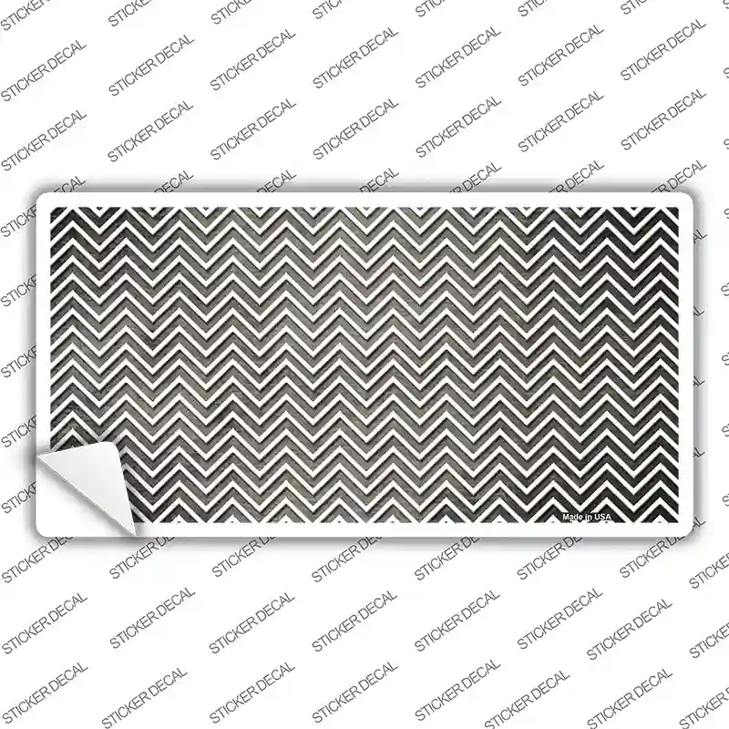 Tan White Small Chevron Oil Rubbed Novelty Sticker Decal