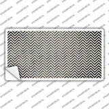 Tan White Small Chevron Oil Rubbed Novelty Sticker Decal