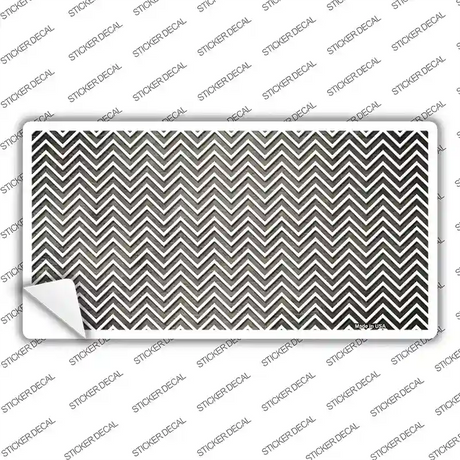 Tan White Small Chevron Oil Rubbed Novelty Sticker Decal