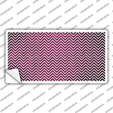 Pink White Small Chevron Oil Rubbed Novelty Sticker Decal