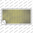 Yellow White Small Chevron Oil Rubbed Novelty Sticker Decal