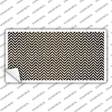 Brown White Small Chevron Oil Rubbed Novelty Sticker Decal