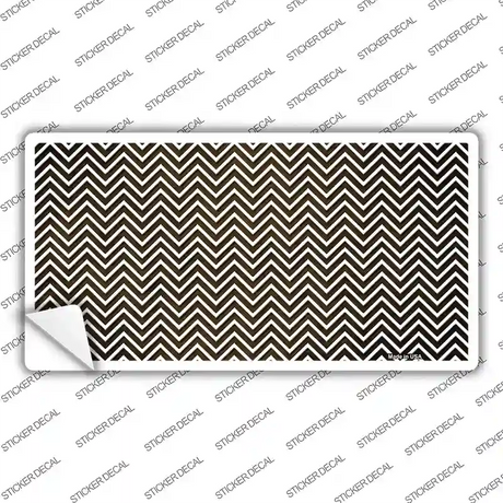 Brown White Small Chevron Oil Rubbed Novelty Sticker Decal
