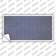 Blue White Small Chevron Oil Rubbed Novelty Sticker Decal
