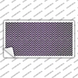 Purple White Small Chevron Oil Rubbed Novelty Sticker Decal