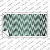 Mint White Small Chevron Oil Rubbed Novelty Sticker Decal