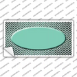 Mint White Small Chevron Oval Oil Rubbed Novelty Sticker Decal