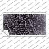Black Purple Flowers Oil Rubbed Novelty Sticker Decal
