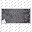 Gray Purple Flowers Oil Rubbed Novelty Sticker Decal