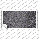 Gray Purple Flowers Oil Rubbed Novelty Sticker Decal