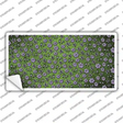 Lime Green Purple Flowers Oil Rubbed Novelty Sticker Decal