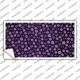 Purple  Flowers Oil Rubbed Novelty Sticker Decal
