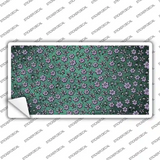Mint Purple Flowers Oil Rubbed Novelty Sticker Decal