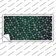 Green Purple Flowers Oil Rubbed Novelty Sticker Decal