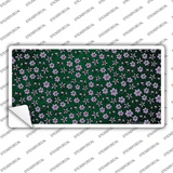 Green Purple Flowers Oil Rubbed Novelty Sticker Decal