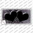 Black Purple Flowers Hearts Oil Rubbed Novelty Sticker Decal