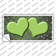 Lime Green Purple Flowers Hearts Oil Rubbed Novelty Sticker Decal