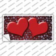Red Purple Flowers Hearts Oil Rubbed Novelty Sticker Decal