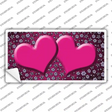 Pink Purple Flowers Hearts Oil Rubbed Novelty Sticker Decal