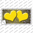 Yellow Purple Flowers Hearts Oil Rubbed Novelty Sticker Decal