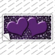 Purple Flowers Hearts Oil Rubbed Novelty Sticker Decal