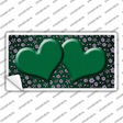 Green Purple Flowers Hearts Oil Rubbed Novelty Sticker Decal
