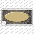 Gold Purple Flowers Oval Oil Rubbed Novelty Sticker Decal