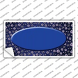 Blue Purple Flowers Oval Oil Rubbed Novelty Sticker Decal