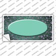 Mint Purple Flowers Oval Oil Rubbed Novelty Sticker Decal