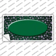Green Purple Flowers Oval Oil Rubbed Novelty Sticker Decal