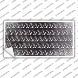 Black White Anchor Oil Rubbed Novelty Sticker Decal