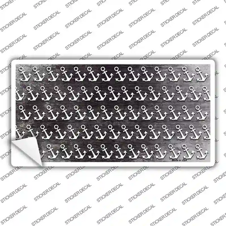 Black White Anchor Oil Rubbed Novelty Sticker Decal