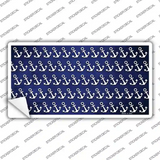 Blue White Anchor Oil Rubbed Novelty Sticker Decal