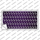 Purple White Anchor Oil Rubbed Novelty Sticker Decal