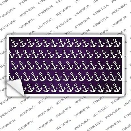 Purple White Anchor Oil Rubbed Novelty Sticker Decal