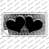 Black White Anchor Hearts Oil Rubbed Novelty Sticker Decal
