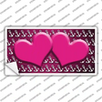 Pink White Anchor Hearts Oil Rubbed Novelty Sticker Decal