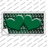 Green White Anchor Hearts Oil Rubbed Novelty Sticker Decal