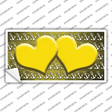 Yellow White Anchor Hearts Oil Rubbed Novelty Sticker Decal
