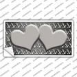 Gray White Anchor Hearts Oil Rubbed Novelty Sticker Decal