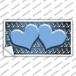 Light Blue White Anchor Hearts Oil Rubbed Novelty Sticker Decal