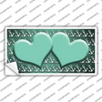 Mint White Anchor Hearts Oil Rubbed Novelty Sticker Decal