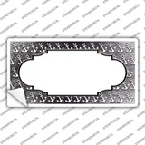 Black White Anchor Scallop Oil Rubbed Novelty Sticker Decal